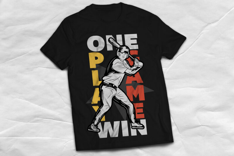 Baseball player with a bat, t-shirt design