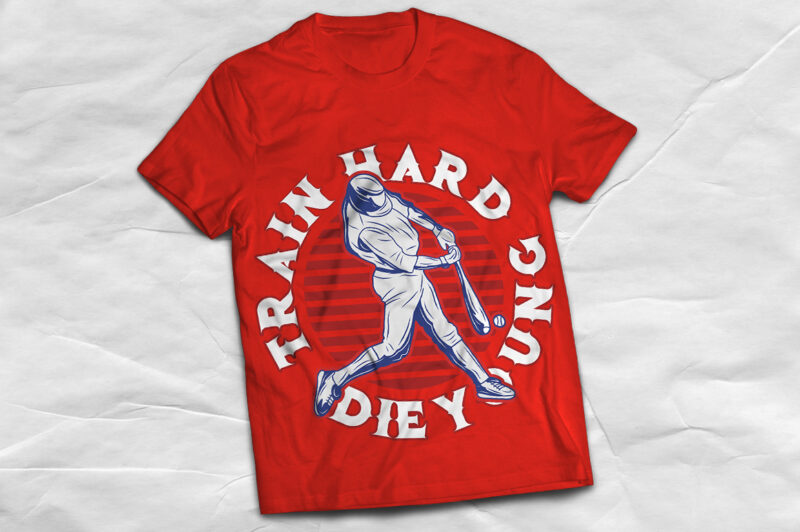 Baseball player with a bat, t-shirt design