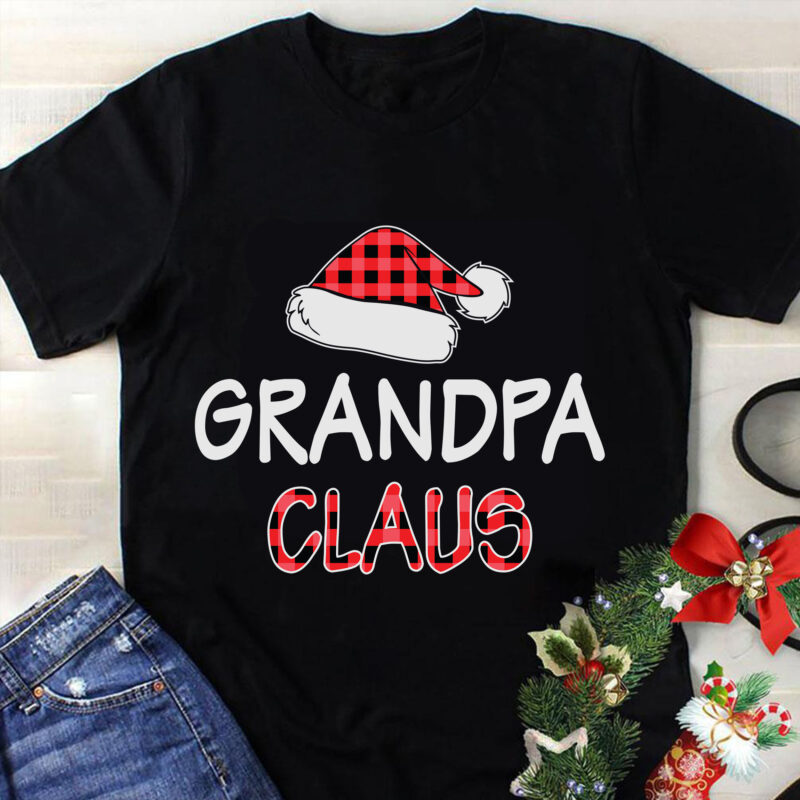 -Red Plaid Grandpa Claus Svg, Christmas Svg, Tree Christmas Svg, Tree Svg, Santa Svg, Snow Svg, Merry Christmas Svg, Hat Santa Svg, Light Christmas Svg