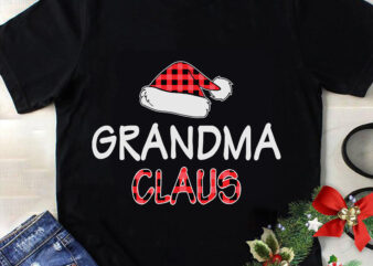 Red Plaid Grandma Claus Svg, Christmas Svg, Tree Christmas Svg, Tree Svg, Santa Svg, Snow Svg, Merry Christmas Svg, Hat Santa Svg, Light Christmas Svg