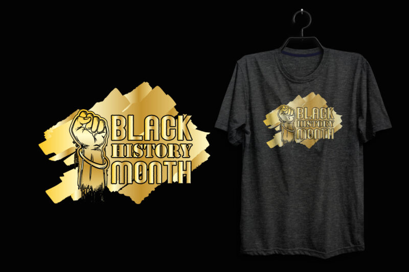 Gold Black history or juneteenth t shirt design bundle