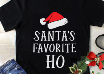 Santa’s Favorite Ho Svg, Christmas Svg, Tree Christmas Svg, Tree Svg, Santa Svg, Snow Svg, Merry Christmas Svg, Hat Santa Svg, Light Christmas Svg
