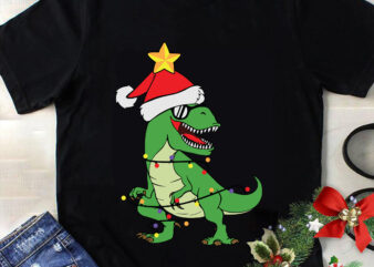 T-rex Christmas Light Sanat Svg, T-rex Christmas Svg, Christmas Svg, Tree Christmas Svg, Tree Svg, Santa Svg, Snow Svg, Merry Christmas Svg, Hat Santa Svg, Light Christmas Svg