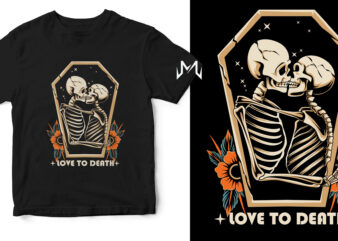 love to death skull vintage