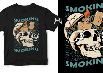 smoking t shirt template vector