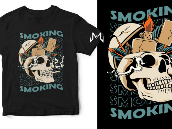 Smoking t shirt template vector