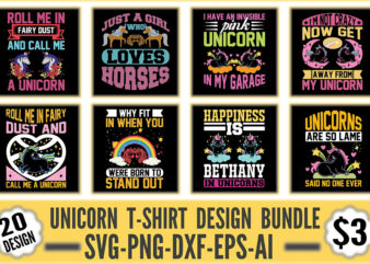 Unicorn T-shirt Design Bundle