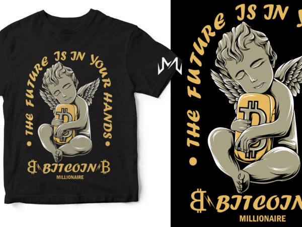 Bitcoin millionaire t shirt template