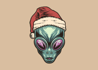 christmas alien t shirt vector file