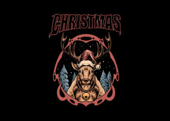 christmas deer t shirt vector file