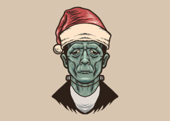 christmas frankenstein t shirt vector file