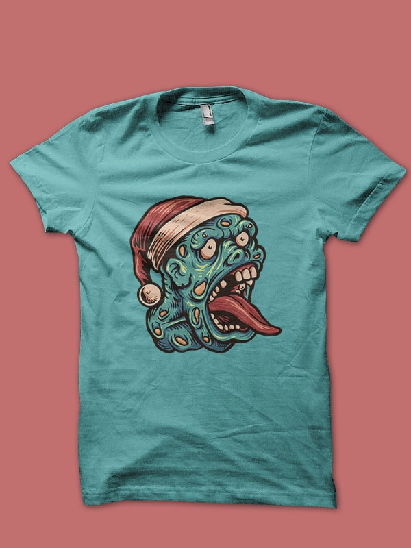 christmas zombie illustration