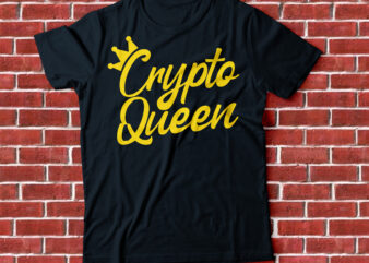 crypto queen t shirt vector file