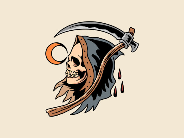 Death night t shirt vector illustration