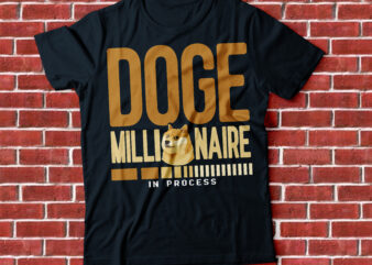 DOG millionaire in process t shirt vector illustration