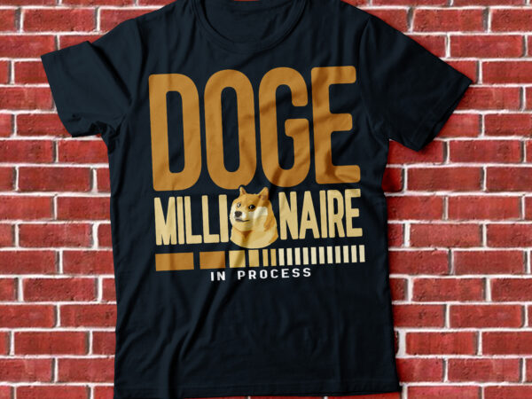 Dog millionaire in process t shirt vector illustration
