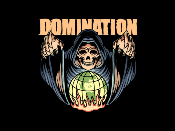 Domination streetwear t shirt vector illustration