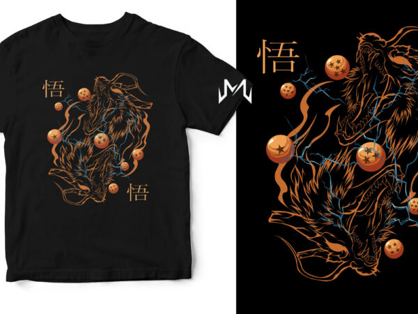Dragonball t shirt vector illustration
