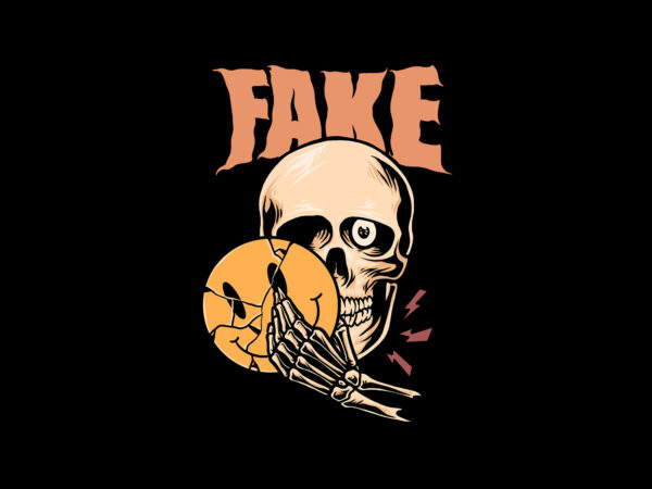 Fake smile streetwear t shirt graphic design