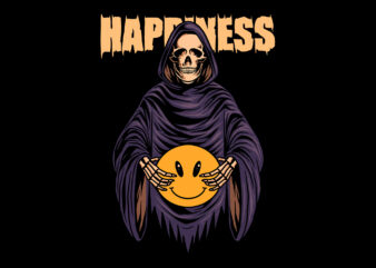 happiness streetwear graphic t shirt