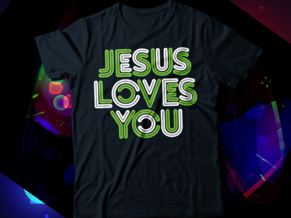 Jesus loves you vector clipart