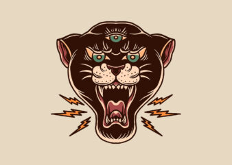 monster panther t shirt designs for sale