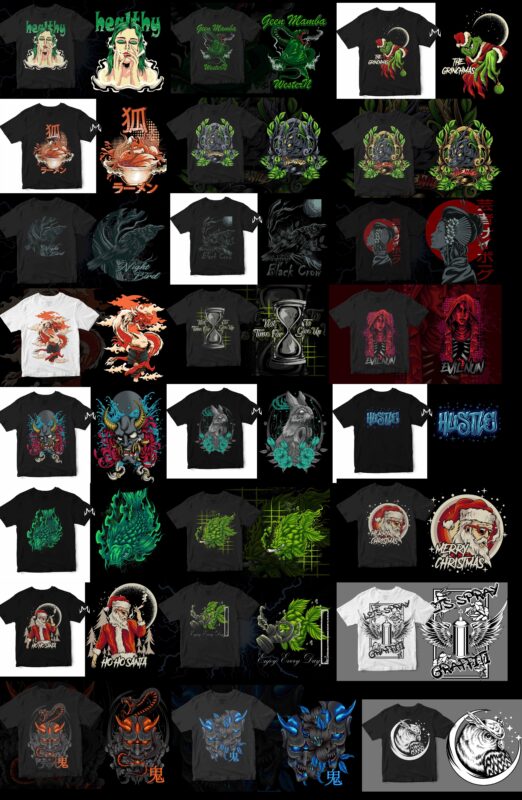 100 design bundles with several themes - Buy t-shirt designs