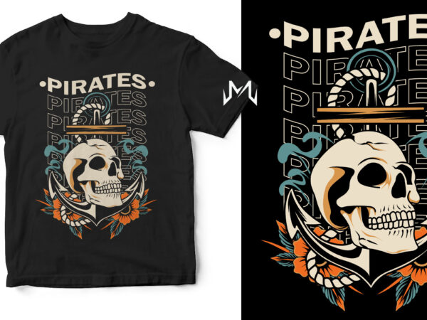 Pirate t shirt illustration