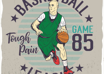 Basketball player with a bat, t-shirt design