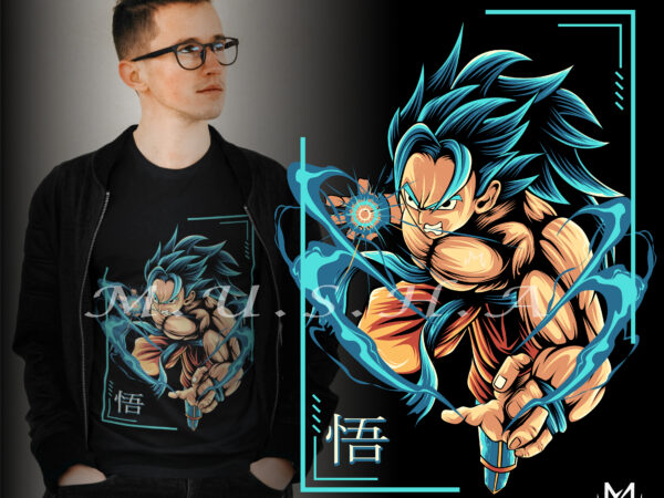 Son goku10 t shirt template vector