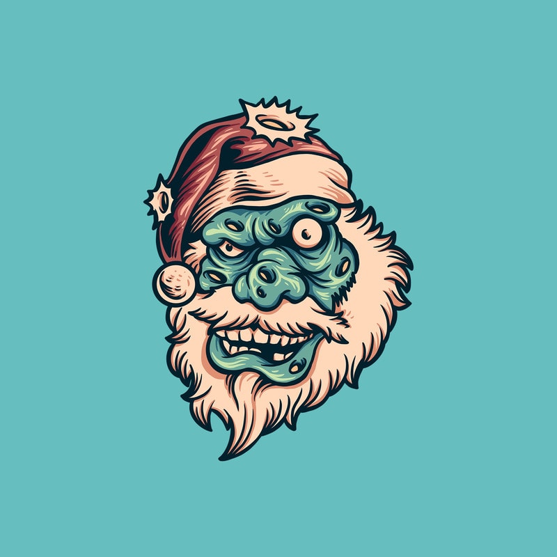 santa zombie illustration - Buy t-shirt designs