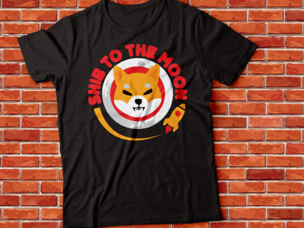 Shib to the moon crypto design Shib to the moon crypto design