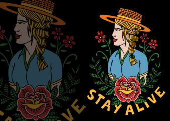 Stay alive t-shirt design