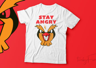 Stay Angry Pokemon T shirt design for sale