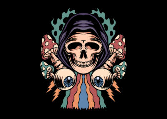 trippy grim t shirt designs for sale