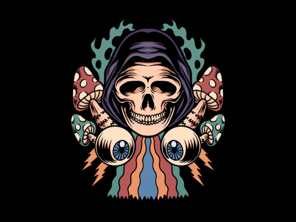 Trippy grim t shirt designs for sale