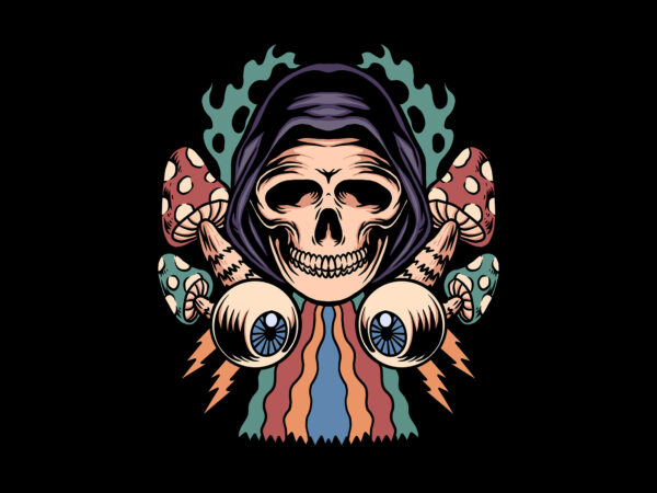 Trippy grim t shirt designs for sale