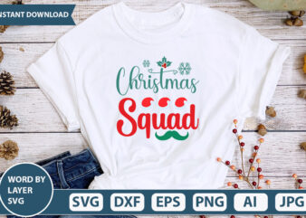 christmas squad SVG Vector for t-shirt