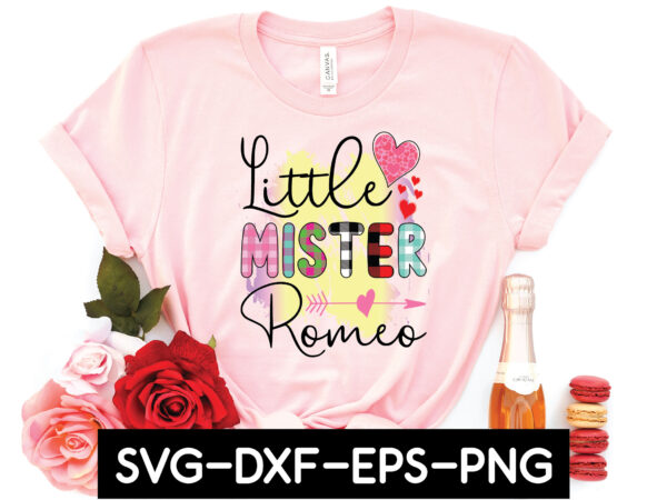 Little mister romeo sublimation t shirt vector graphic