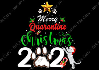 Merry Quarantine Cat Family Christmas 2021 Png, Merry Christmas Png, Cat Christmas Png, Tree Christmas Png, Christmas 2021 Png