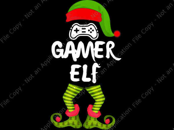 Gamer elf png, gamer elf christmas png, gamer christmas png, elf png, christmas png t shirt design template