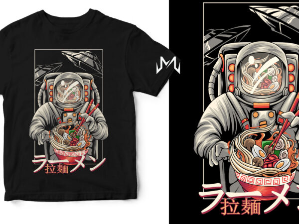 Space ramen t shirt template vector