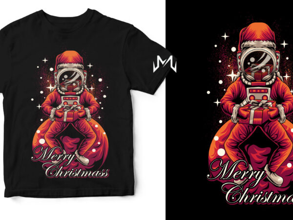 Merry christmas space ( happy new year) t shirt designs for sale
