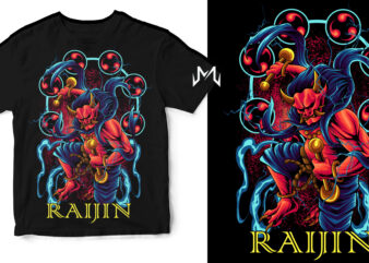 raijin (hannya oni)2 t shirt design online