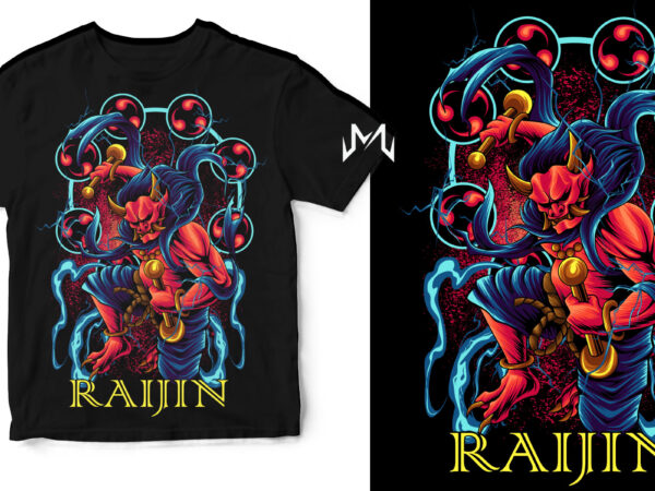 Raijin (hannya oni)2 t shirt design online
