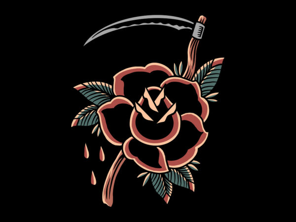 Rose grim t shirt design online
