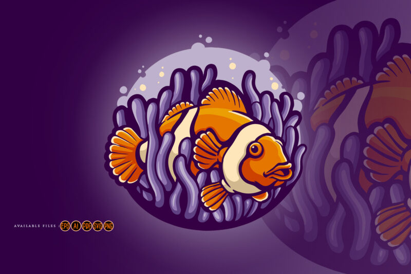 Cute Nemo Fish Finding Illustrations