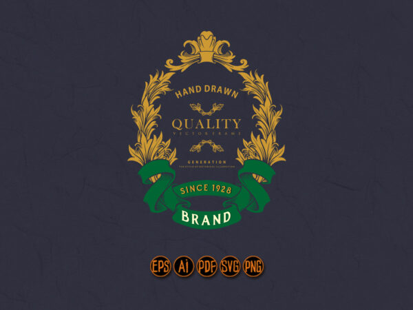 Floral ornaments badge label frame swirls business t shirt graphic design Floral ornaments badge label frame swirls business t shirt graphic design