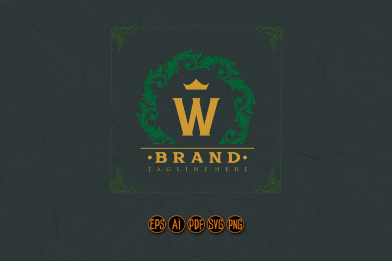 Shield Flora Ornate Logo Vintage Company