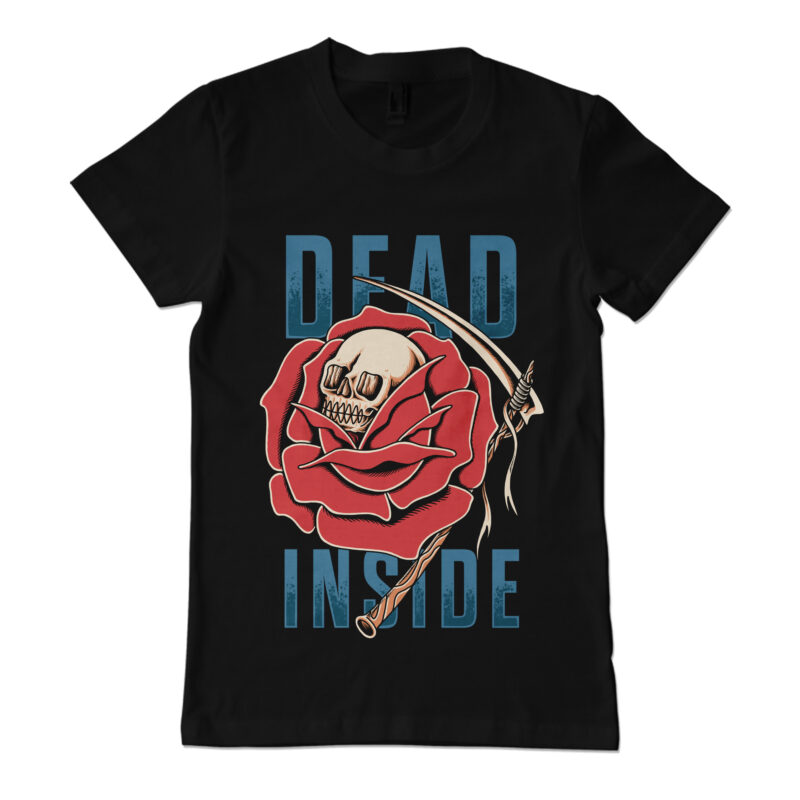 Dead inside illustration for t-shirt
